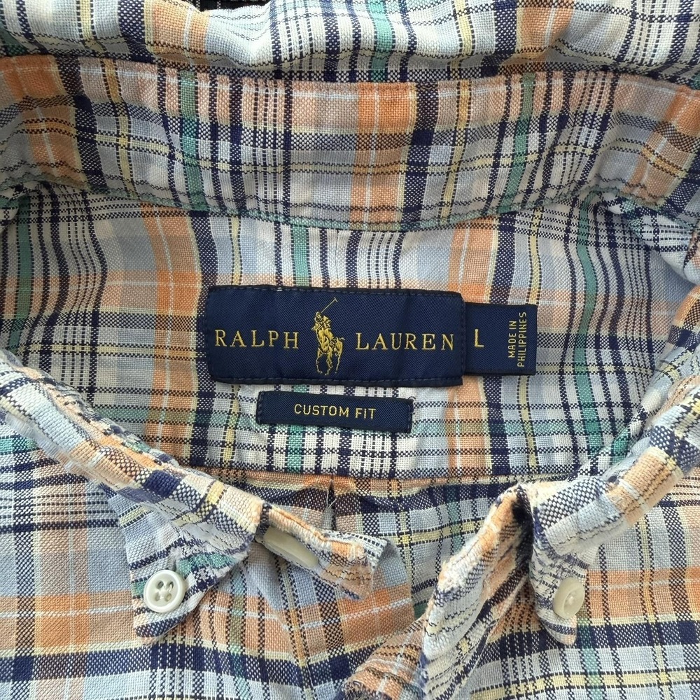Lot Of 3 Ralph Lauren Shirt Mens Large Plaid Stripe Button Down‎ Cotton Casual - Picture 3 of 16